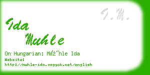 ida muhle business card